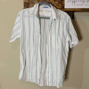 Men’s Short Sleeve Striped Button Down